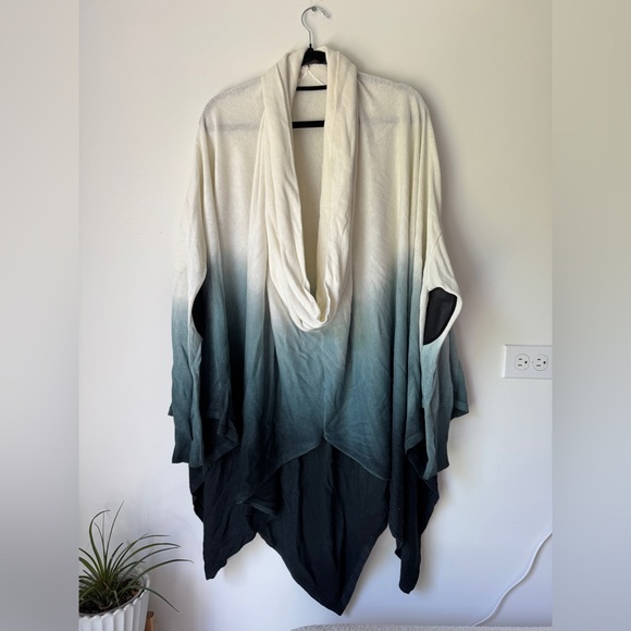 Nicholas K Free People Poncho Cardigan size S tie diy ombré - Picture 2 of 10